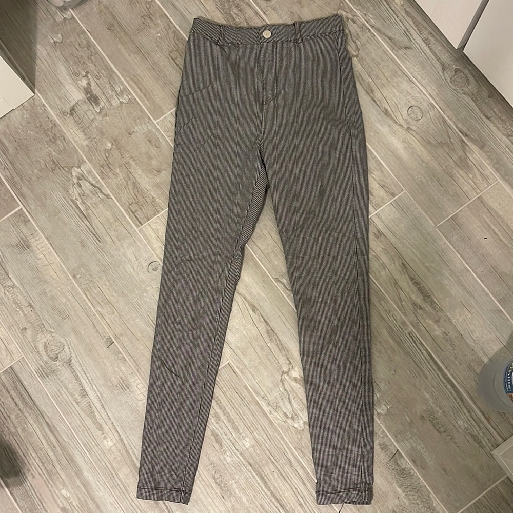 Shinestar High Waisted Small Checkered Pants
